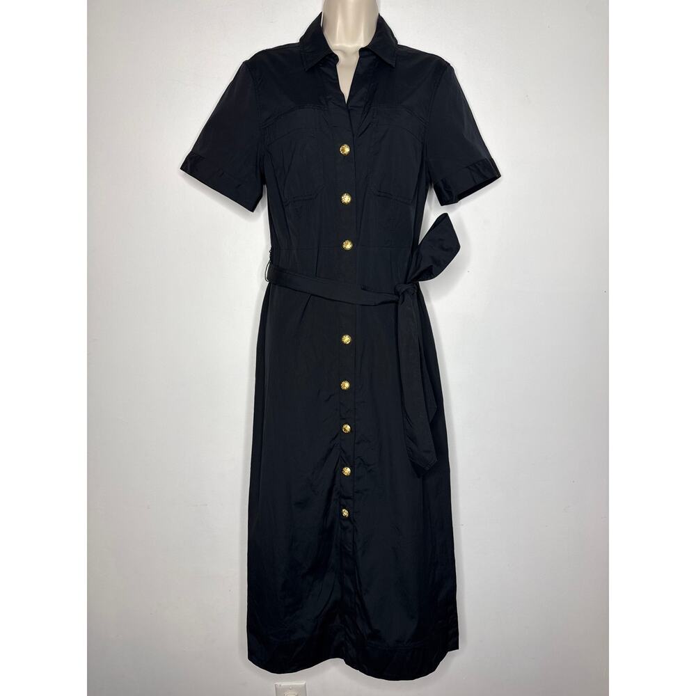VERONICA BEARD Tabby Midi Dress Black Size 8 - Picture 4 of 13
